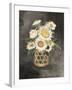 Sunflowers in Rattan Black Crop-Julia Purinton-Framed Art Print
