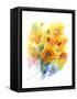 Sunflowers in Vase, 2016-John Keeling-Framed Stretched Canvas