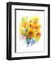 Sunflowers in Vase, 2016-John Keeling-Framed Giclee Print