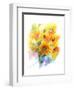 Sunflowers in Vase, 2016-John Keeling-Framed Giclee Print