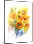 Sunflowers in Vase, 2016-John Keeling-Mounted Premium Giclee Print