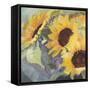 Sunflowers in Watercolor I-null-Framed Stretched Canvas