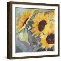 Sunflowers in Watercolor I-null-Framed Art Print