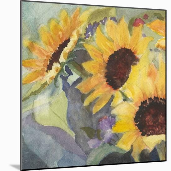 Sunflowers in Watercolor I-null-Mounted Art Print