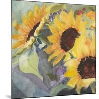 Sunflowers in Watercolor I-null-Mounted Art Print