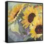 Sunflowers in Watercolor I-null-Framed Stretched Canvas