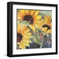 Sunflowers in Watercolor II-null-Framed Art Print