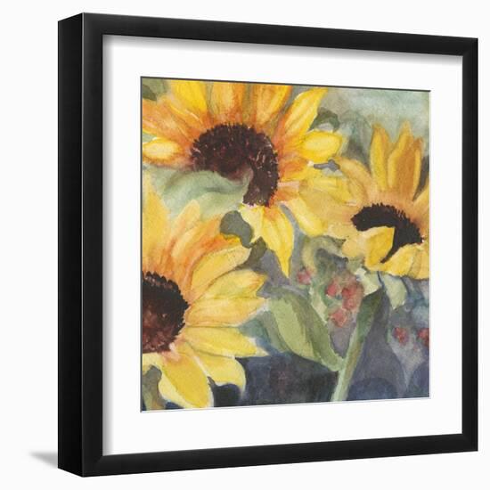 Sunflowers in Watercolor II-null-Framed Art Print