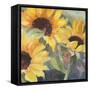Sunflowers in Watercolor II-null-Framed Stretched Canvas