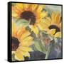 Sunflowers in Watercolor II-null-Framed Stretched Canvas