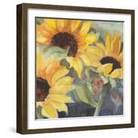 Sunflowers in Watercolor II-null-Framed Art Print