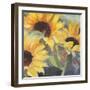 Sunflowers in Watercolor II-null-Framed Art Print