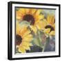 Sunflowers in Watercolor II-null-Framed Art Print