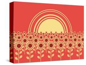 Sunflowers Landscape Background-GeraKTV-Stretched Canvas