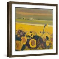 Sunflowers near Puymirol, 2017-Michael G. Clark-Framed Giclee Print