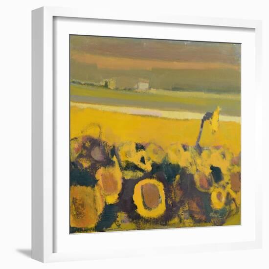 Sunflowers near Puymirol, 2017-Michael G. Clark-Framed Giclee Print