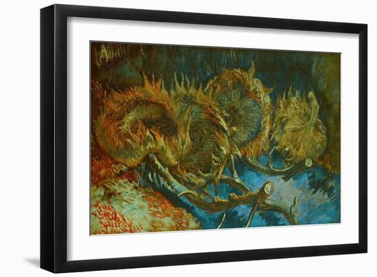 Sunflowers. Oil on canvas (1887) Cat. No. 215.-Vincent van Gogh-Framed Giclee Print