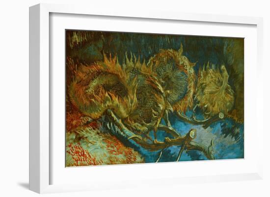 Sunflowers. Oil on canvas (1887) Cat. No. 215.-Vincent van Gogh-Framed Giclee Print