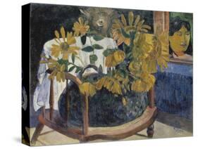 Sunflowers on a Armchair, 1901-Paul Gauguin-Stretched Canvas