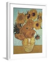 Sunflowers on Blue, 1888-Vincent van Gogh-Framed Art Print