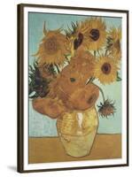 Sunflowers on Blue, 1888-Vincent van Gogh-Framed Art Print