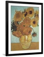 Sunflowers on Blue, 1888-Vincent van Gogh-Framed Art Print