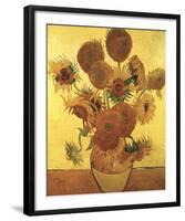 Sunflowers on Gold, 1888-Vincent van Gogh-Framed Art Print