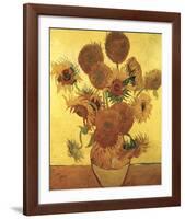 Sunflowers on Gold, 1888-Vincent van Gogh-Framed Art Print