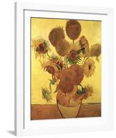 Sunflowers on Gold, 1888-Vincent van Gogh-Framed Art Print