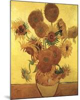 Sunflowers on Gold, 1888-Vincent van Gogh-Mounted Art Print