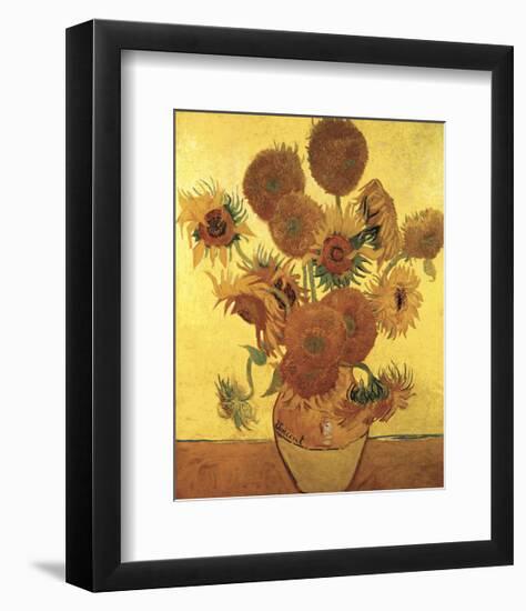 Sunflowers on Gold, 1888-Vincent van Gogh-Framed Giclee Print