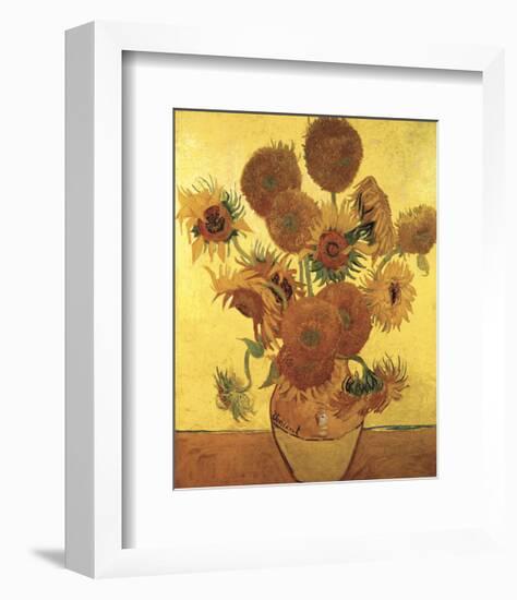 Sunflowers on Gold, 1888-Vincent van Gogh-Framed Giclee Print