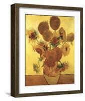 Sunflowers on Gold, 1888-Vincent van Gogh-Framed Giclee Print