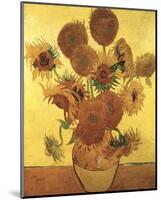 Sunflowers on Gold, 1888-Vincent van Gogh-Mounted Giclee Print