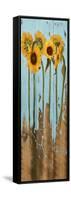 Sunflowers on Wood II-Sandra Iafrate-Framed Stretched Canvas