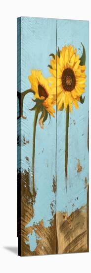 Sunflowers on Wood III-Sandra Iafrate-Stretched Canvas