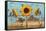 Sunflowers on Wood IV-Sandra Iafrate-Framed Stretched Canvas