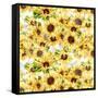 Sunflowers Pattern-Irina Trzaskos Studios-Framed Stretched Canvas