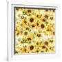 Sunflowers Pattern-Irina Trzaskos Studios-Framed Giclee Print