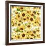 Sunflowers Pattern-Irina Trzaskos Studios-Framed Giclee Print