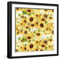 Sunflowers Pattern-Irina Trzaskos Studios-Framed Giclee Print