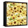 Sunflowers Pattern-Irina Trzaskos Studios-Framed Stretched Canvas