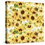 Sunflowers Pattern-Irina Trzaskos Studios-Stretched Canvas