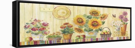 Sunflowers Potted on a Table-ZPR Int’L-Framed Stretched Canvas