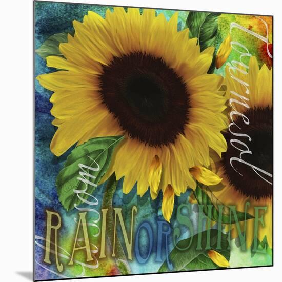 Sunflowers Rain or Shine-Asmaa’ Murad-Mounted Giclee Print