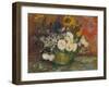 Sunflowers, Roses and Other Flowers in a Bowl, 1886-Vincent van Gogh-Framed Giclee Print