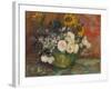 Sunflowers, Roses and Other Flowers in a Bowl, 1886-Vincent van Gogh-Framed Giclee Print