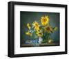 Sunflowers & Shawl Still Life-null-Framed Premium Giclee Print