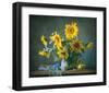 Sunflowers & Shawl Still Life-null-Framed Art Print