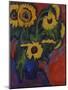 Sunflowers; Sonnenblumen-Ernst Ludwig Kirchner-Mounted Giclee Print